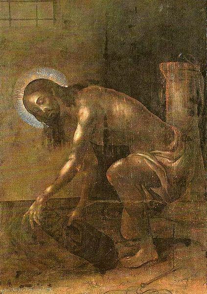 Diego de Carpio Christ gathering his clothes after the Flagellation oil painting image